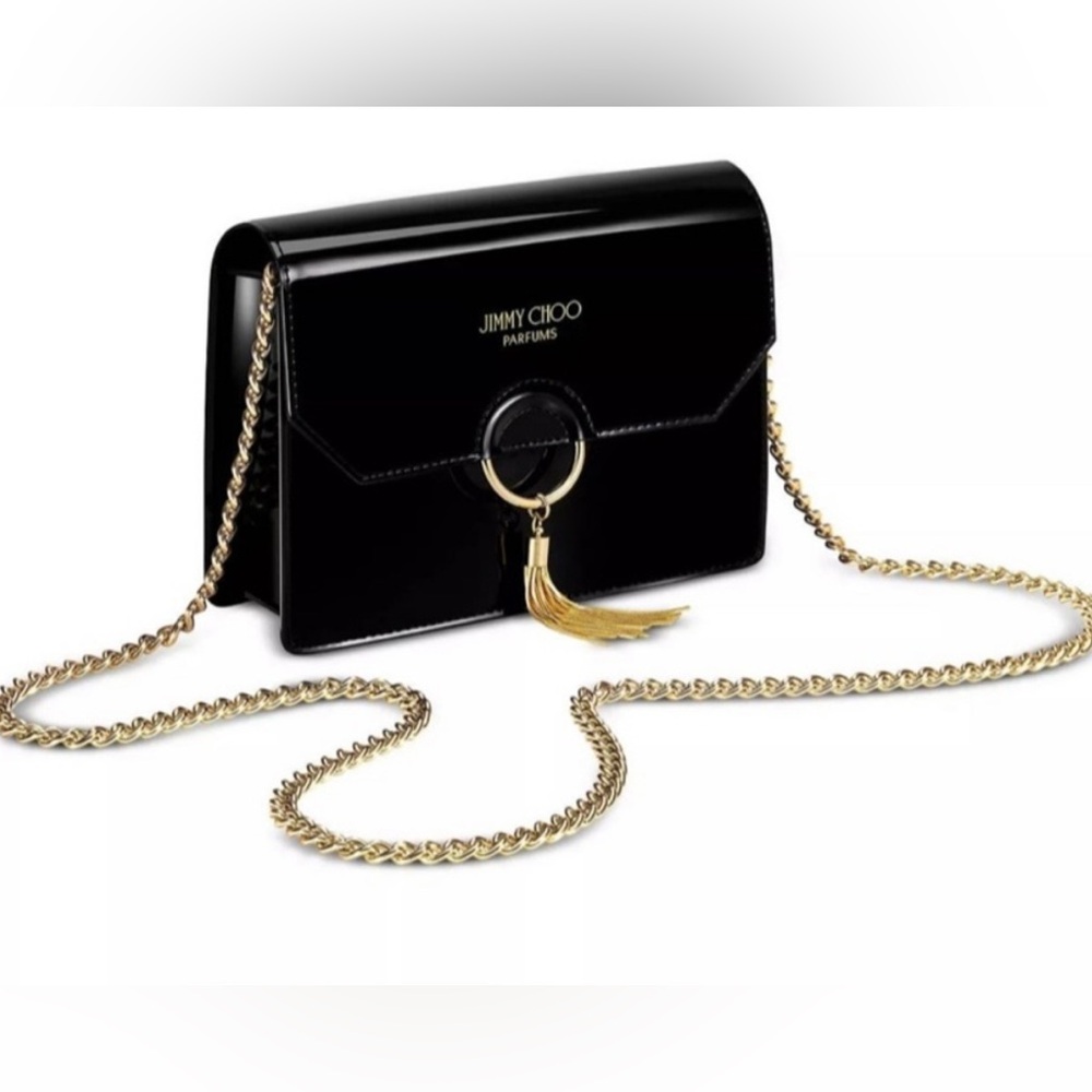 Jimmy Choo Small Black Patent Crossbody Bag